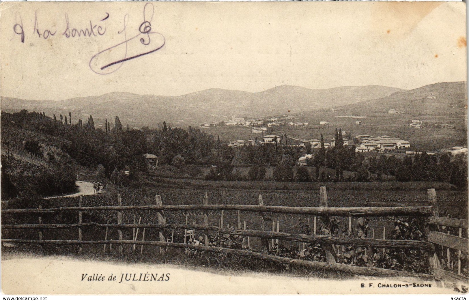 CPA Vallée de JULIENAS Rhone (102153)