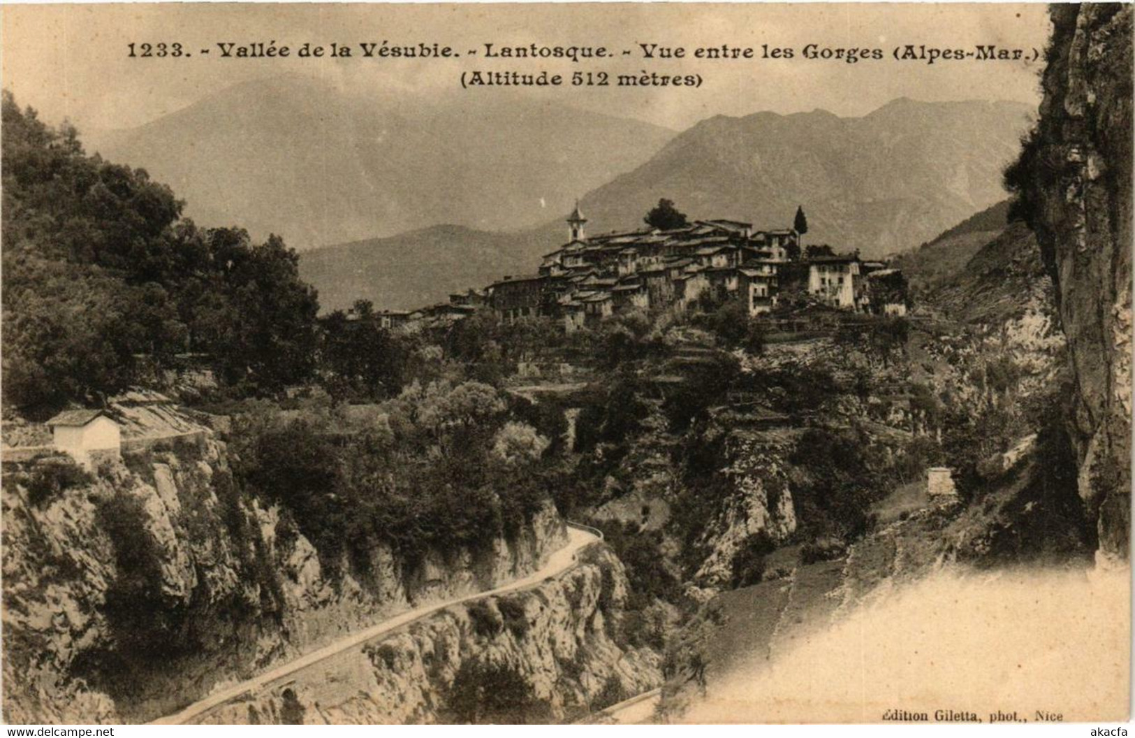 CPA Vallée de la VÉSUBIE LANTOSQUE Vue entre le Gorges (617317)