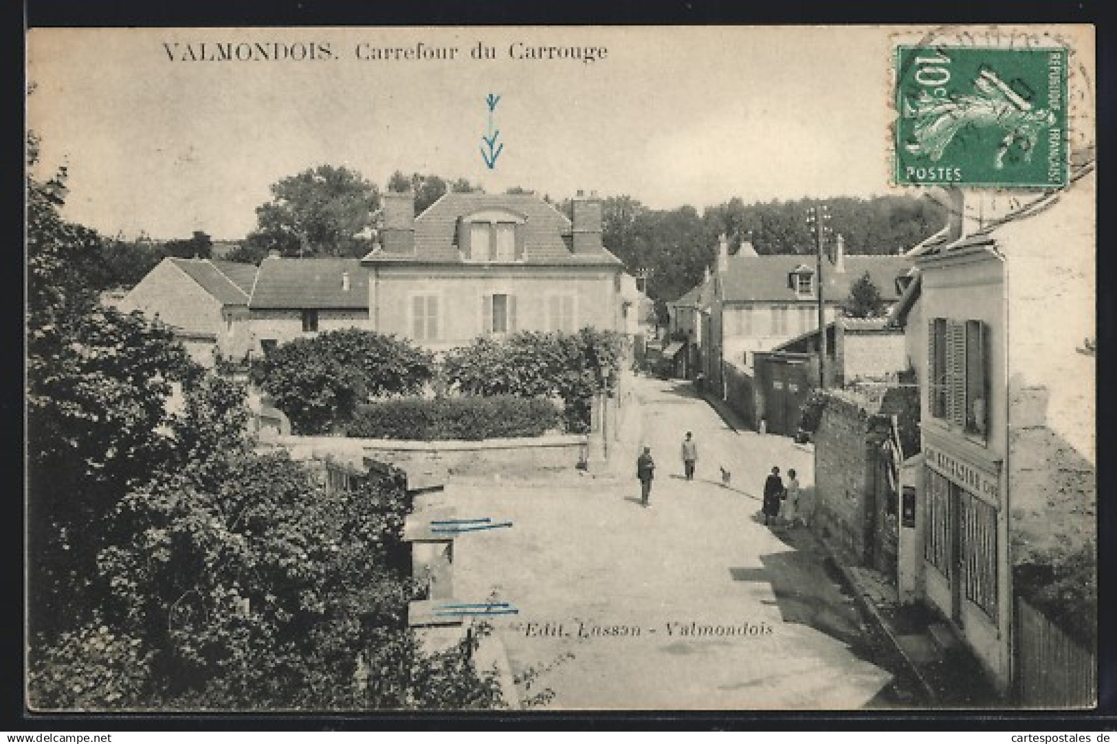 CPA Valmondois, Carrefour du Carrouge