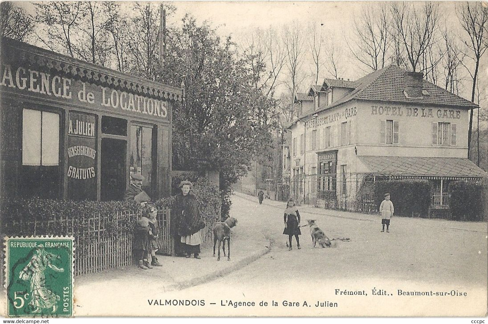 CPA Valmondois L'Agence de la Gare A. Julien