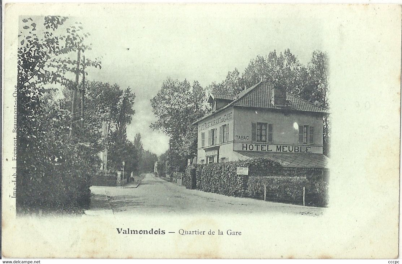 CPA Valmondois Quartier de la Gare