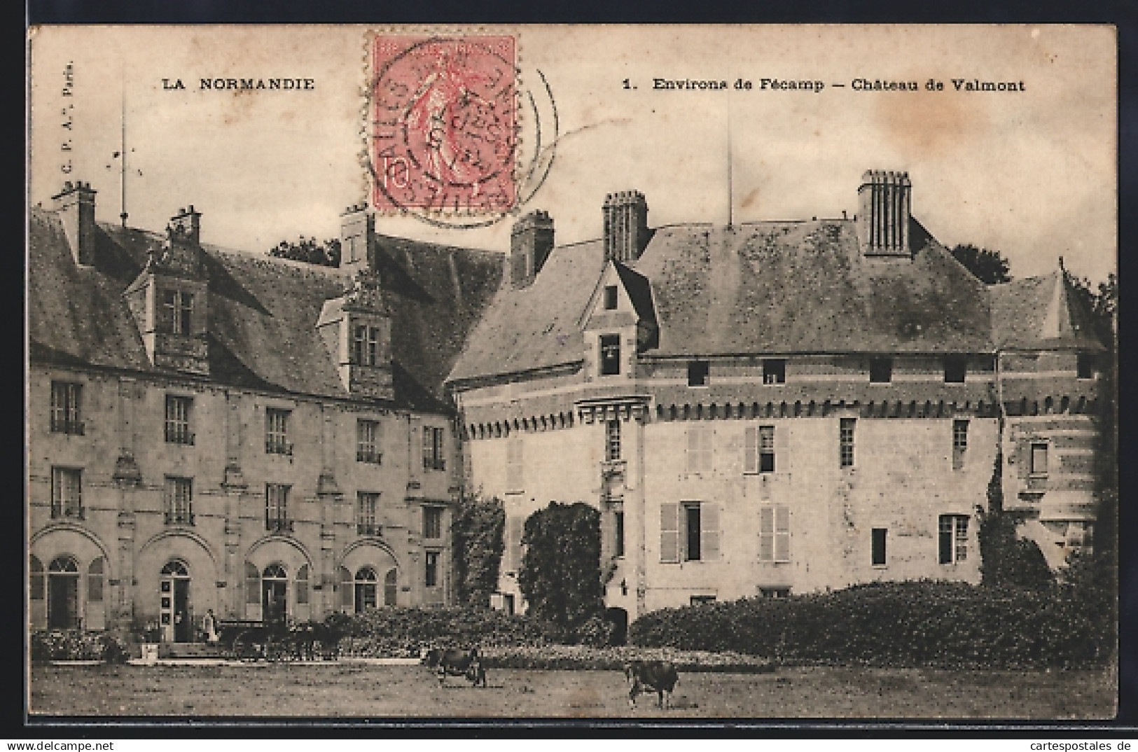 CPA Valmont, Château de Valmont en Normandie