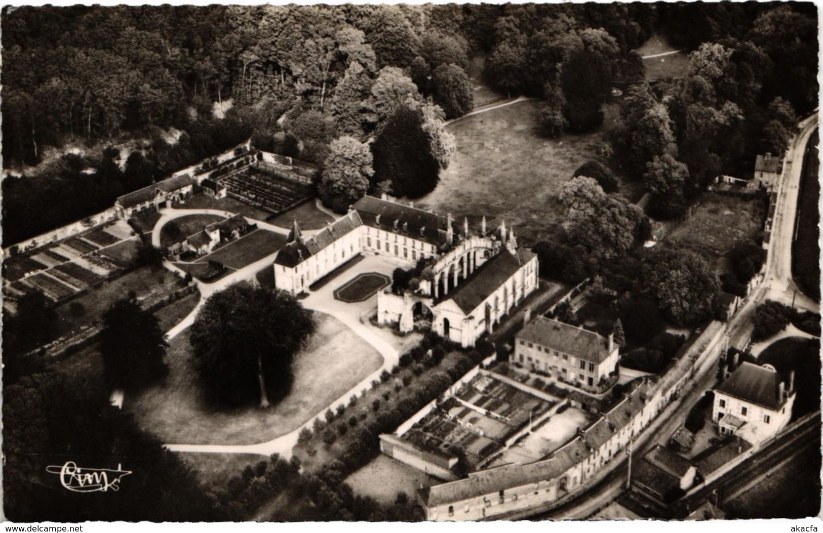 CPA VALMONT - L'Abbaye - Vue aerienne (105806)