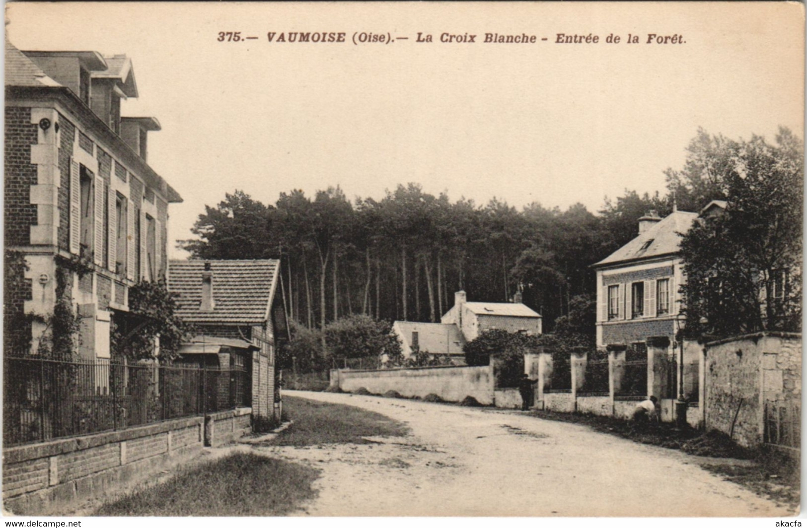 CPA VAUMOISE - La CROIX Blanche - Entrée de la Foret (130009)