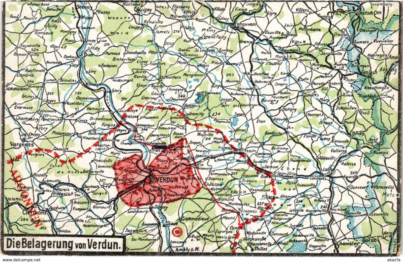 CPA Verdun - Die Belagerung von Verdun - Map Postcard (1036874)