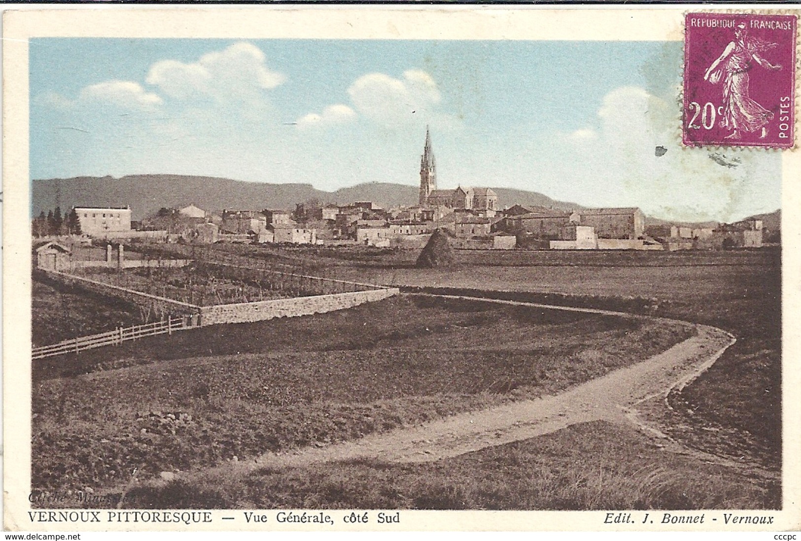 CPA Vernoux pittoresque Vue générale Côté Sud