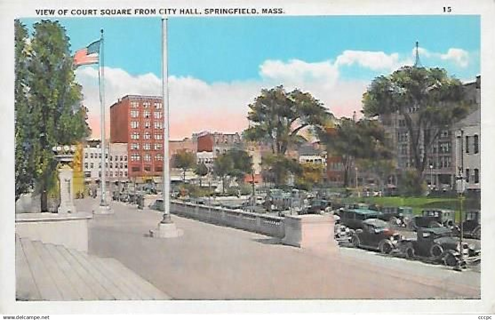 CPA View of Court Square from City-Hall Springfield