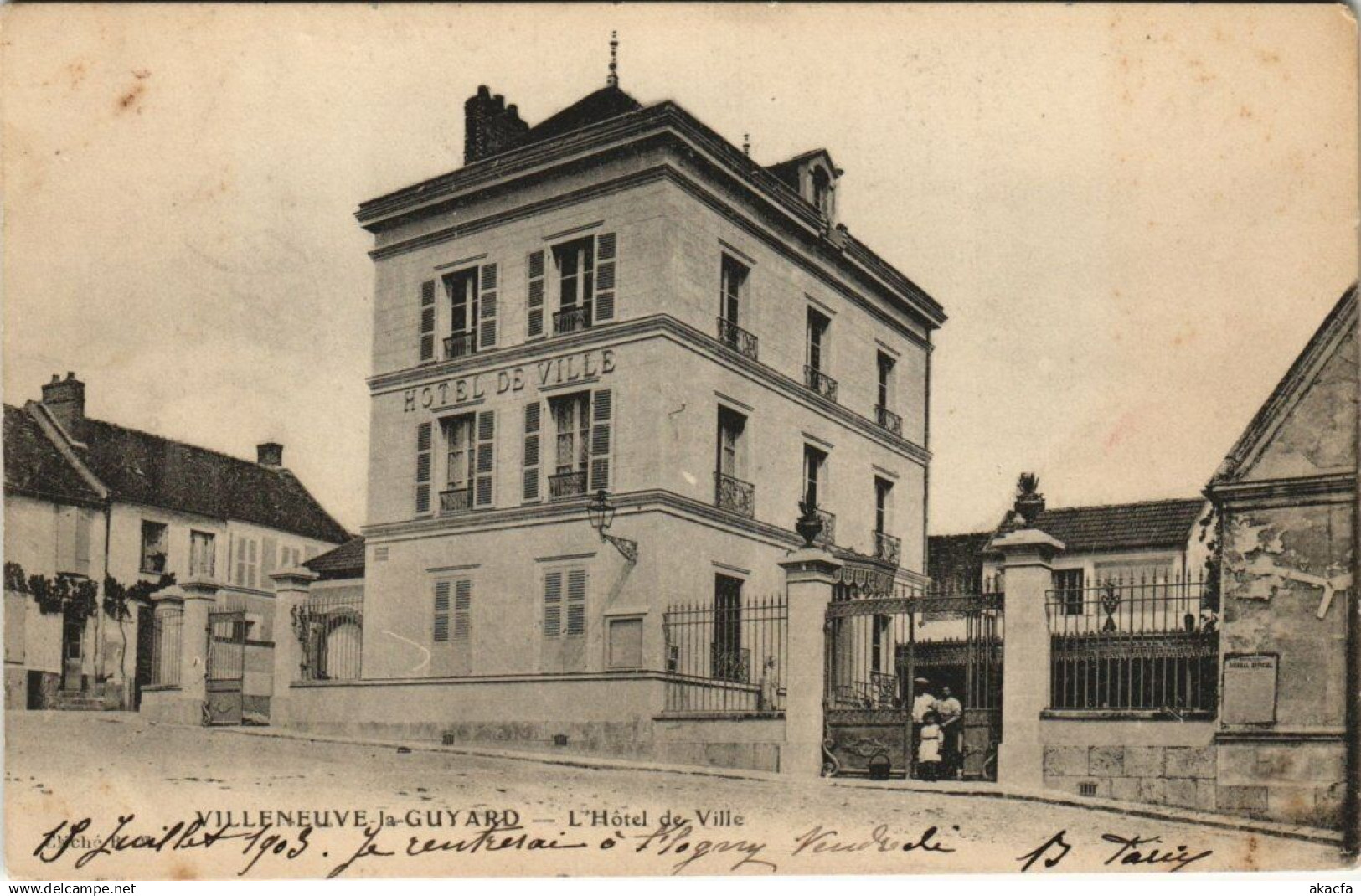 CPA VILLEBLEVIN - L'Hotel de Ville (124667)