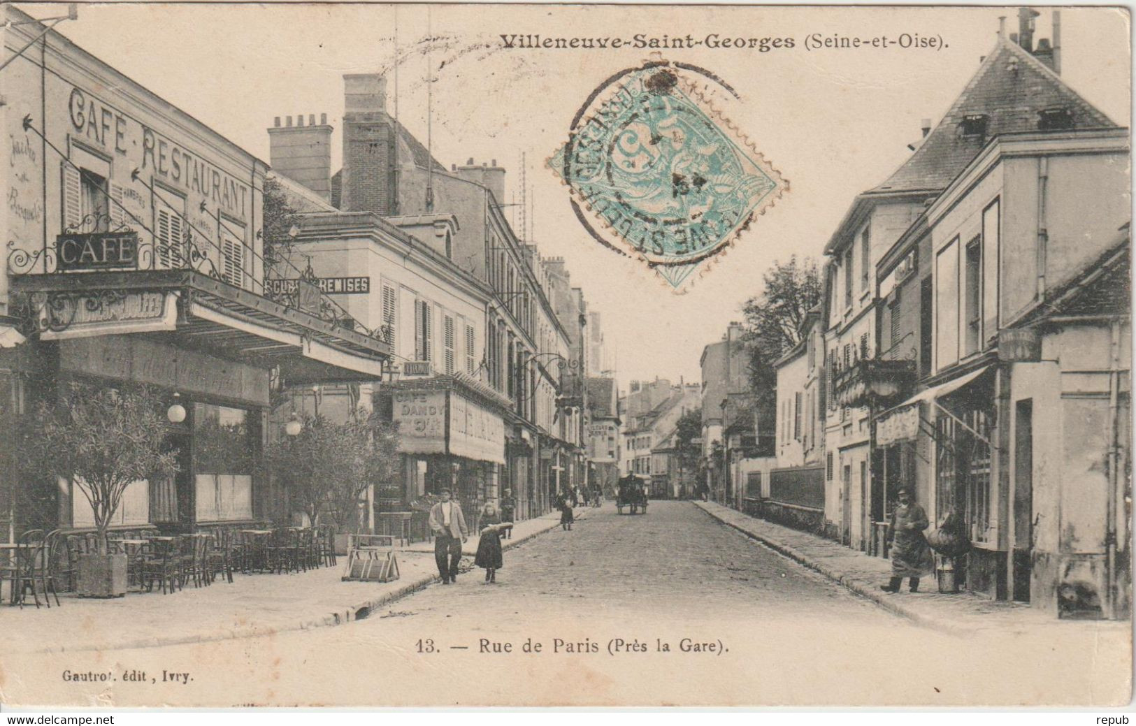 CPA Villeneuve Saint Georges rue de Paris