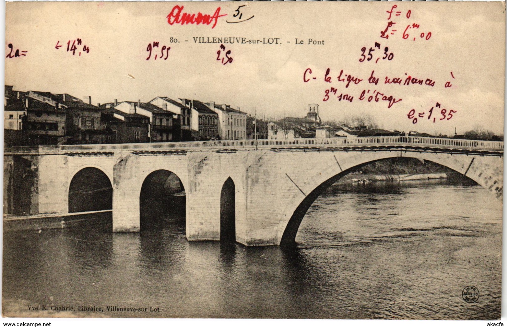 CPA VILLENEUVE-sur-LOT Le Pont (89805)