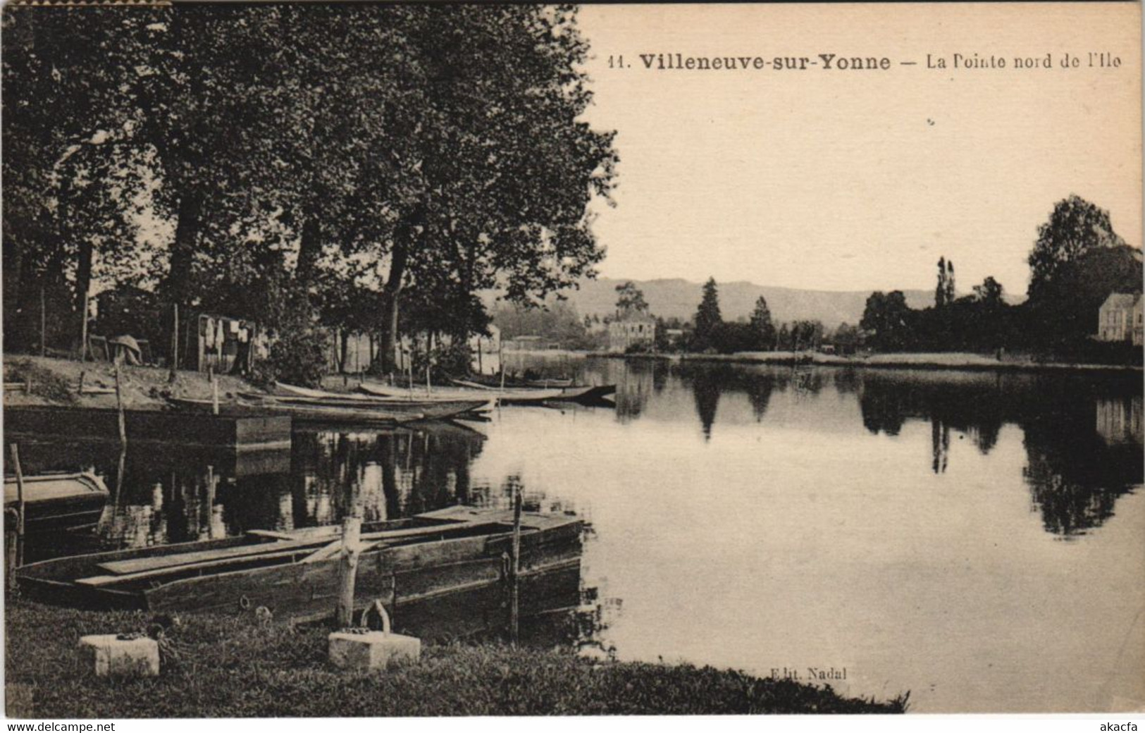 CPA VILLENEUVE-sur-YONNE - la pointe nord de i'lle (147094)