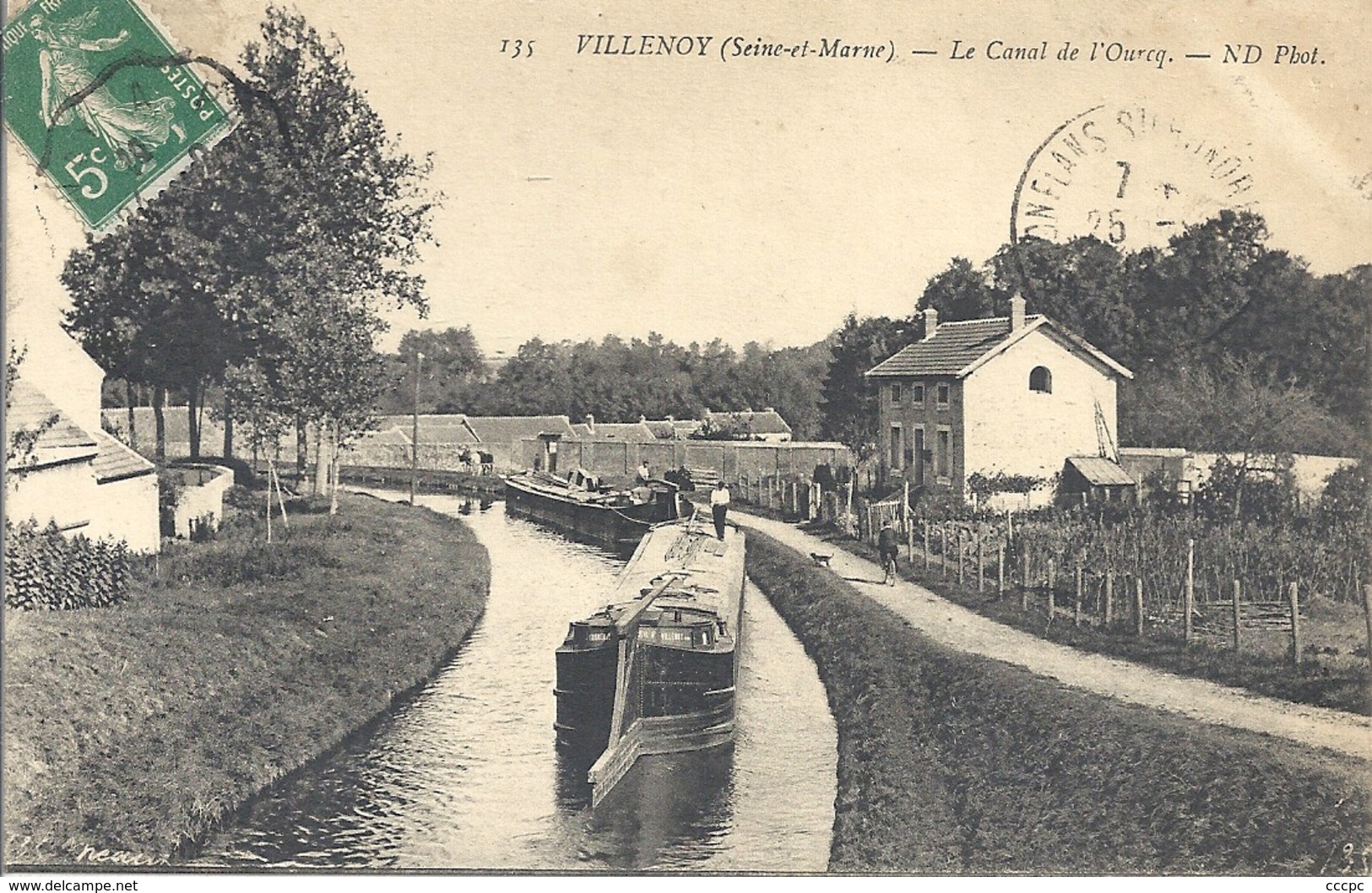 CPA Villenoy Le Canal de L'Ourcq - Péniches