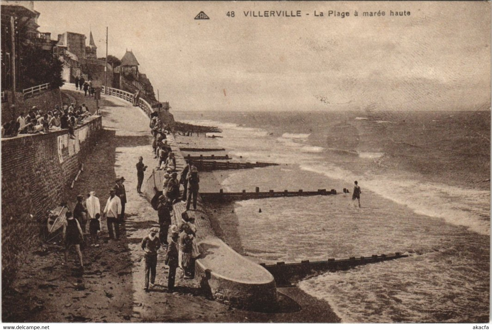 CPA VILLERVILLE - La plage a marée haute (141149)