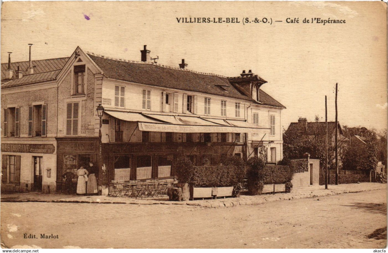 CPA VILLIERS-le-BEL - Café de l'Espérance (350076)