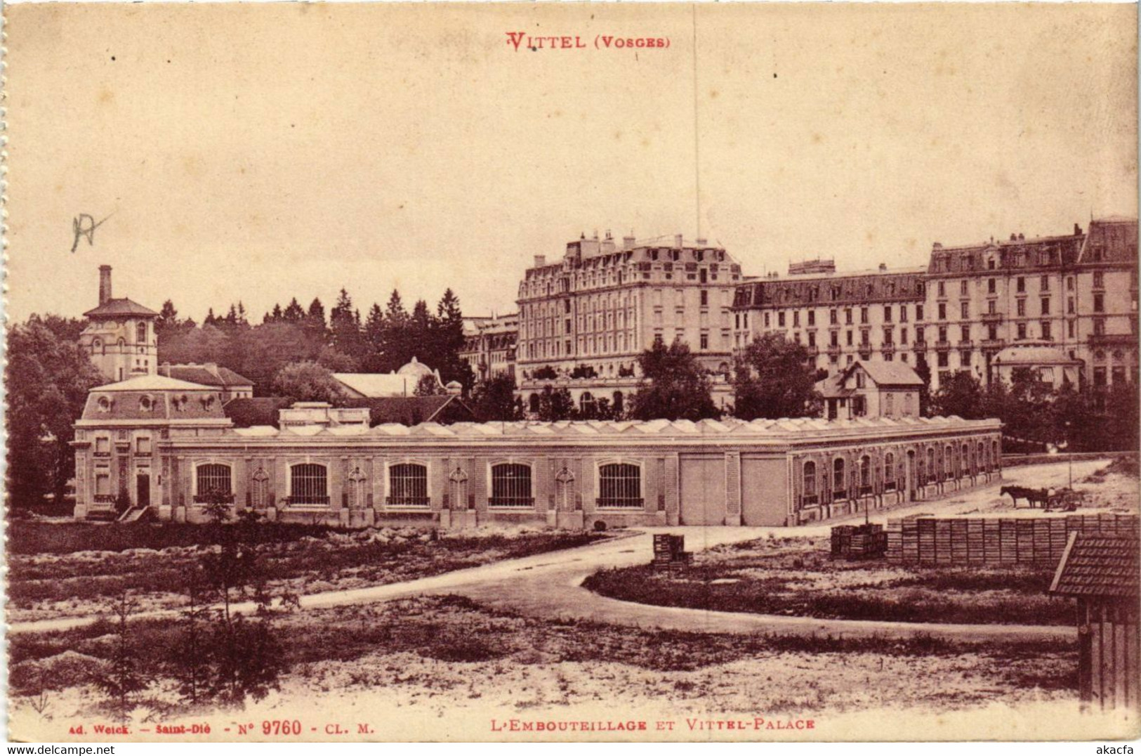 CPA VITTEL - L'Emboutreillage et VITTEL-Palace (657473)