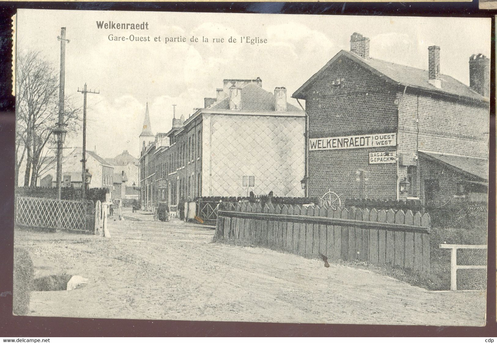 cpa welkenraedt   passage à niveau  1913