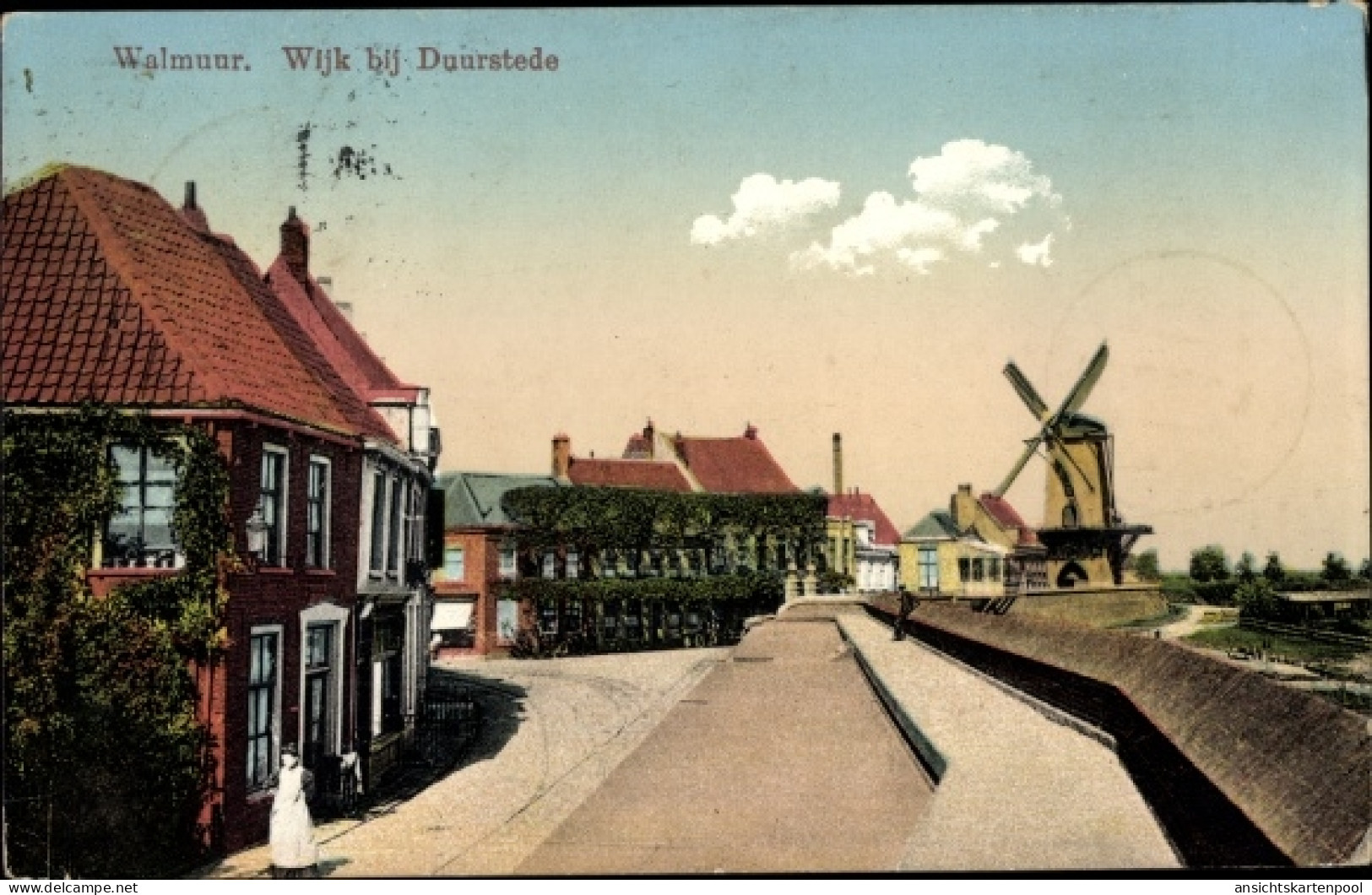 CPA Wijk bij Duurstede Utrecht, Straßenpartie, Windmühle