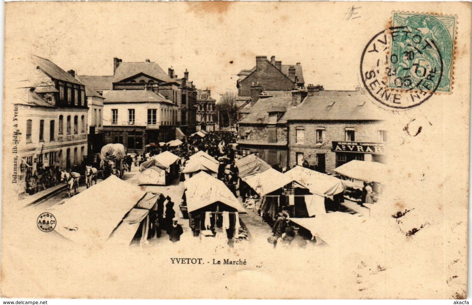 CPA YVETOT-Le Marché (349255)