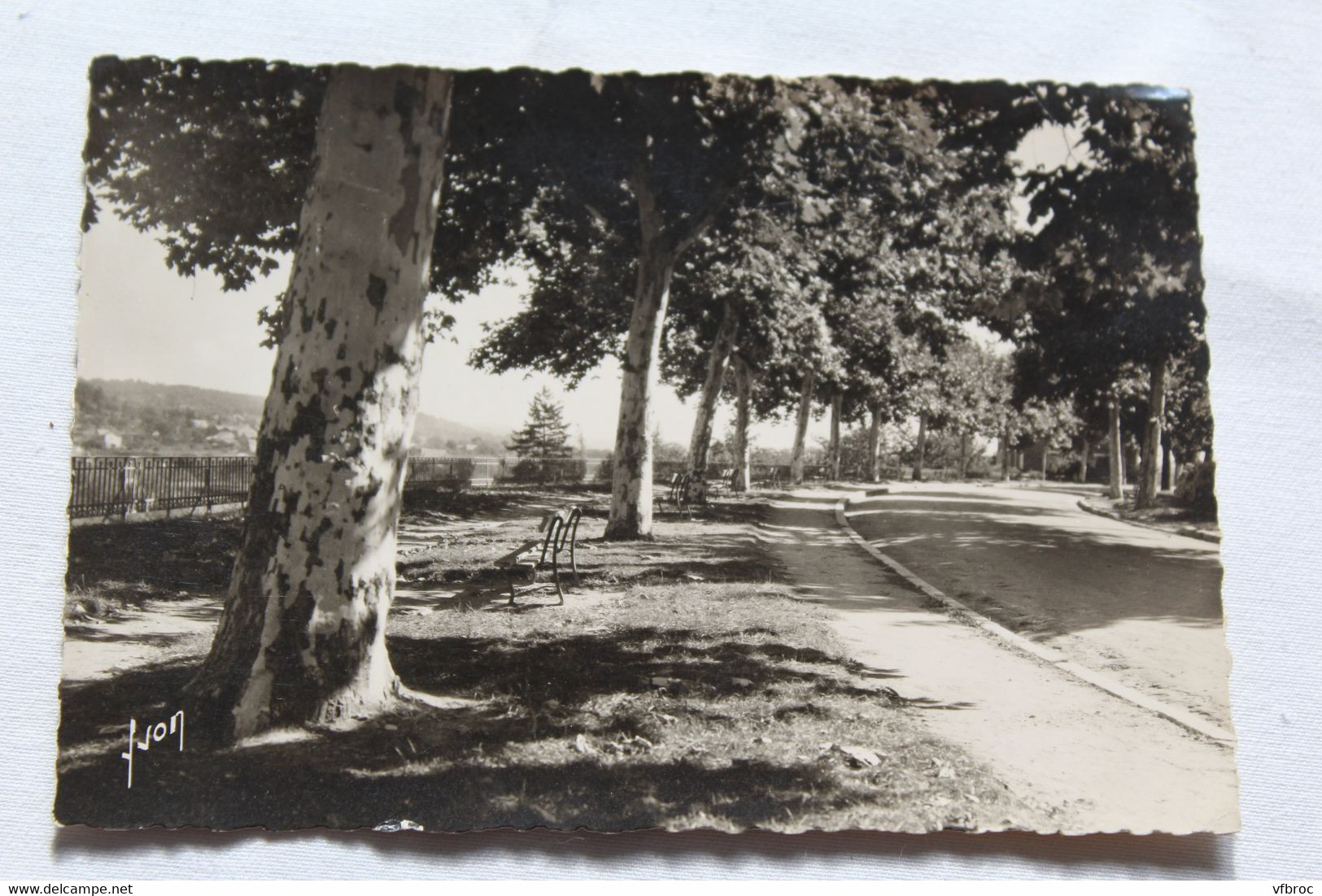 Cpm 1949, Gourdon, promenade de l'arbre rond, Lot 46