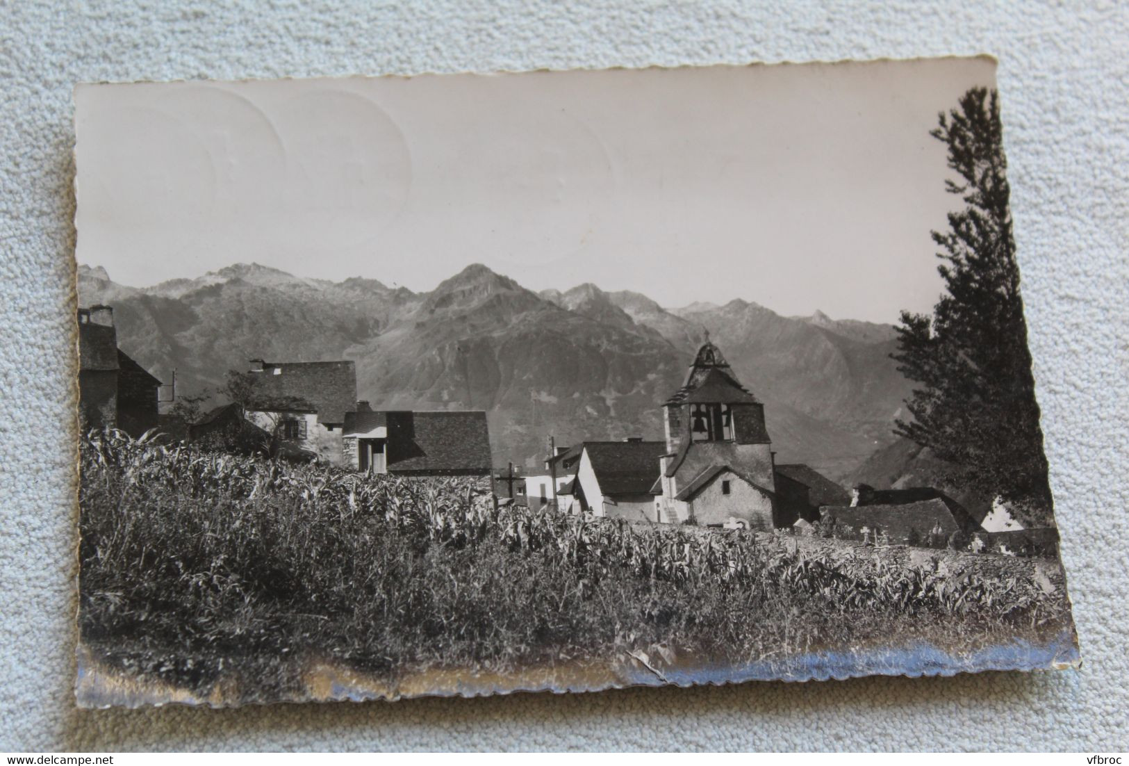 Cpm 1952, Betpouey, l'église, hautes Pyrénées 65