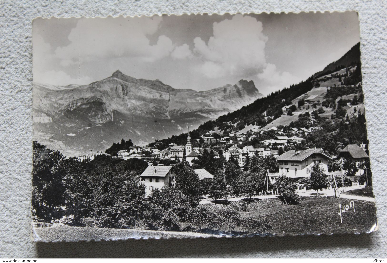 Cpm 1953, Saint Gervais les bains, vue générale et pointe du Platé, rocher des Fiz, haute Savoie 74