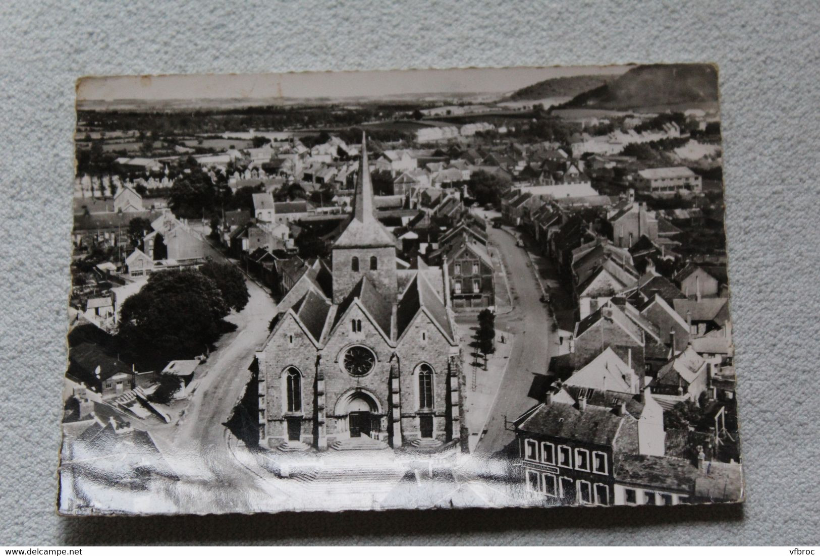 Cpm 1957, Desvres, l'église saint Sauveur, Pas de Calais