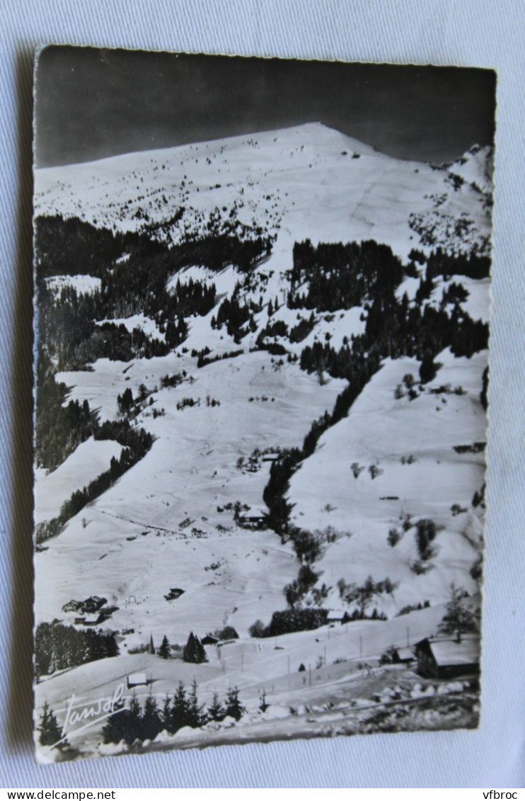 Cpm 1961, les Gets, les pistes de ski du mont Chéry, Haute Savoie 74