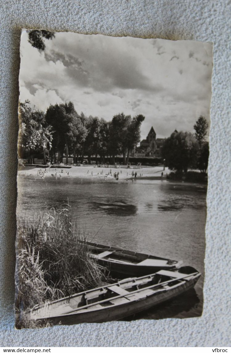 Cpm 1961, saint Aignan, la plage sur le Cher, Loir et Cher 41