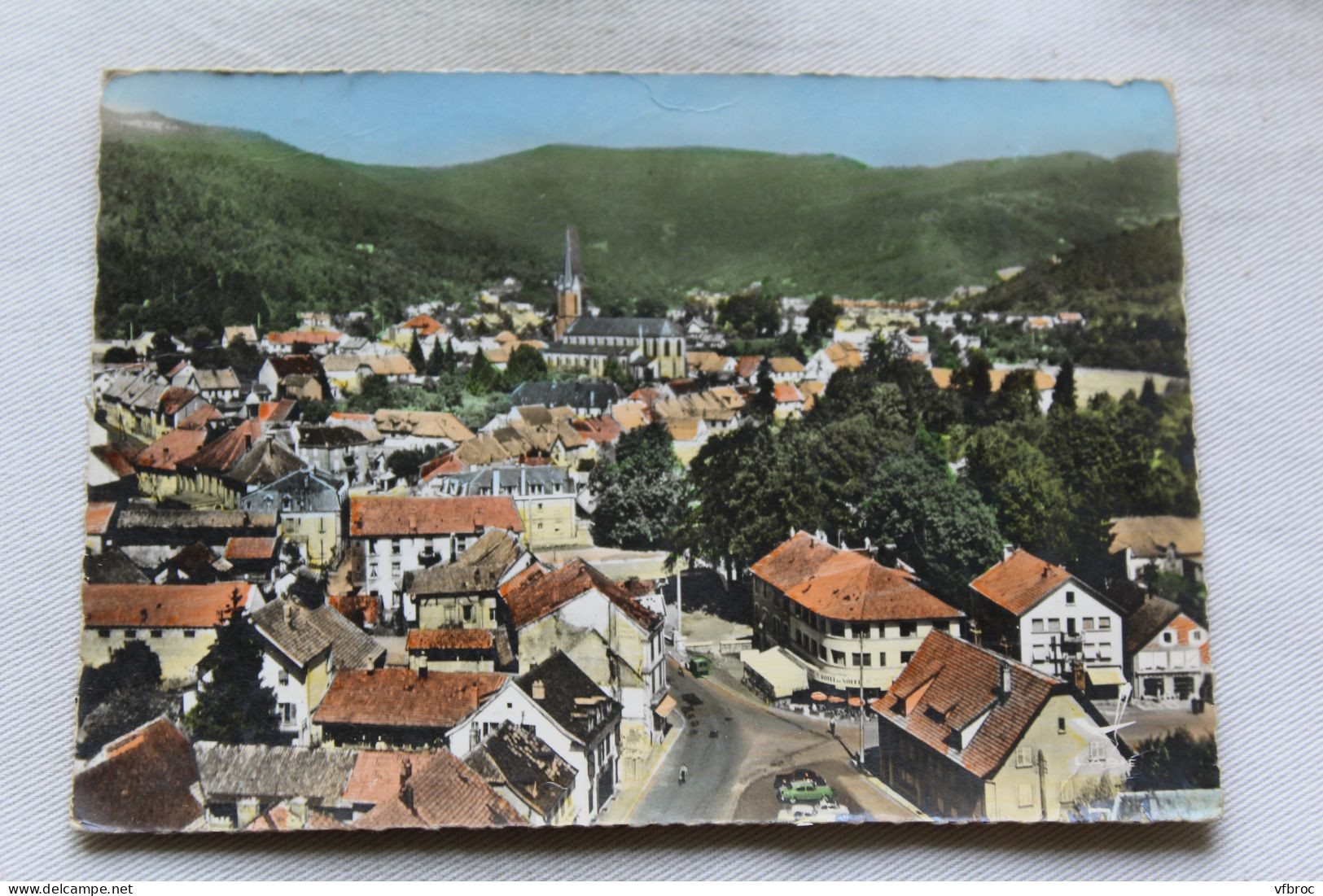 Cpm 1962, en avion au dessus de Giromagny, Territoire de Belfort 90