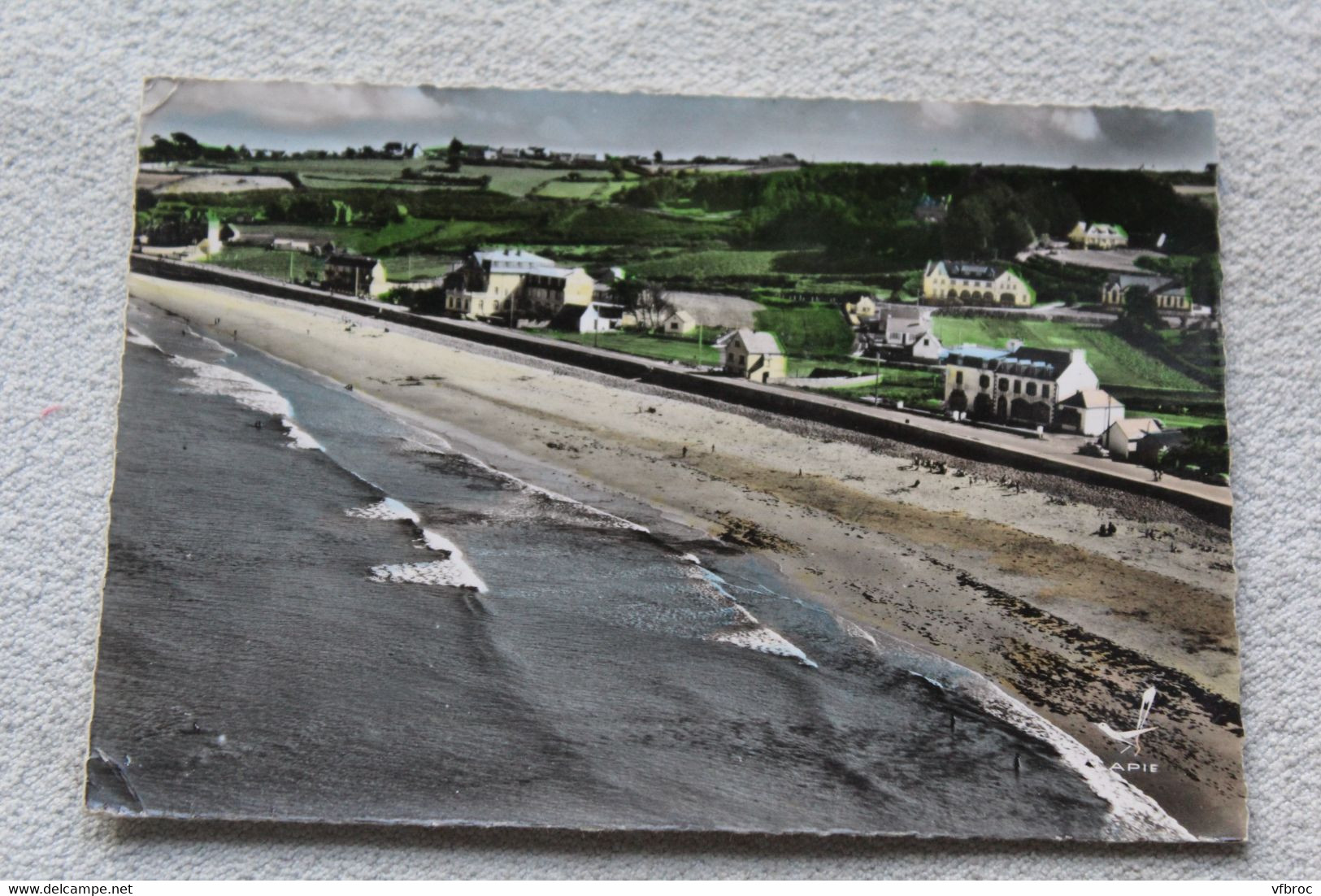 Cpm 1967, Primel Tregastel, vue panoramique de la plage de Primel Trégastel, Finistère 29