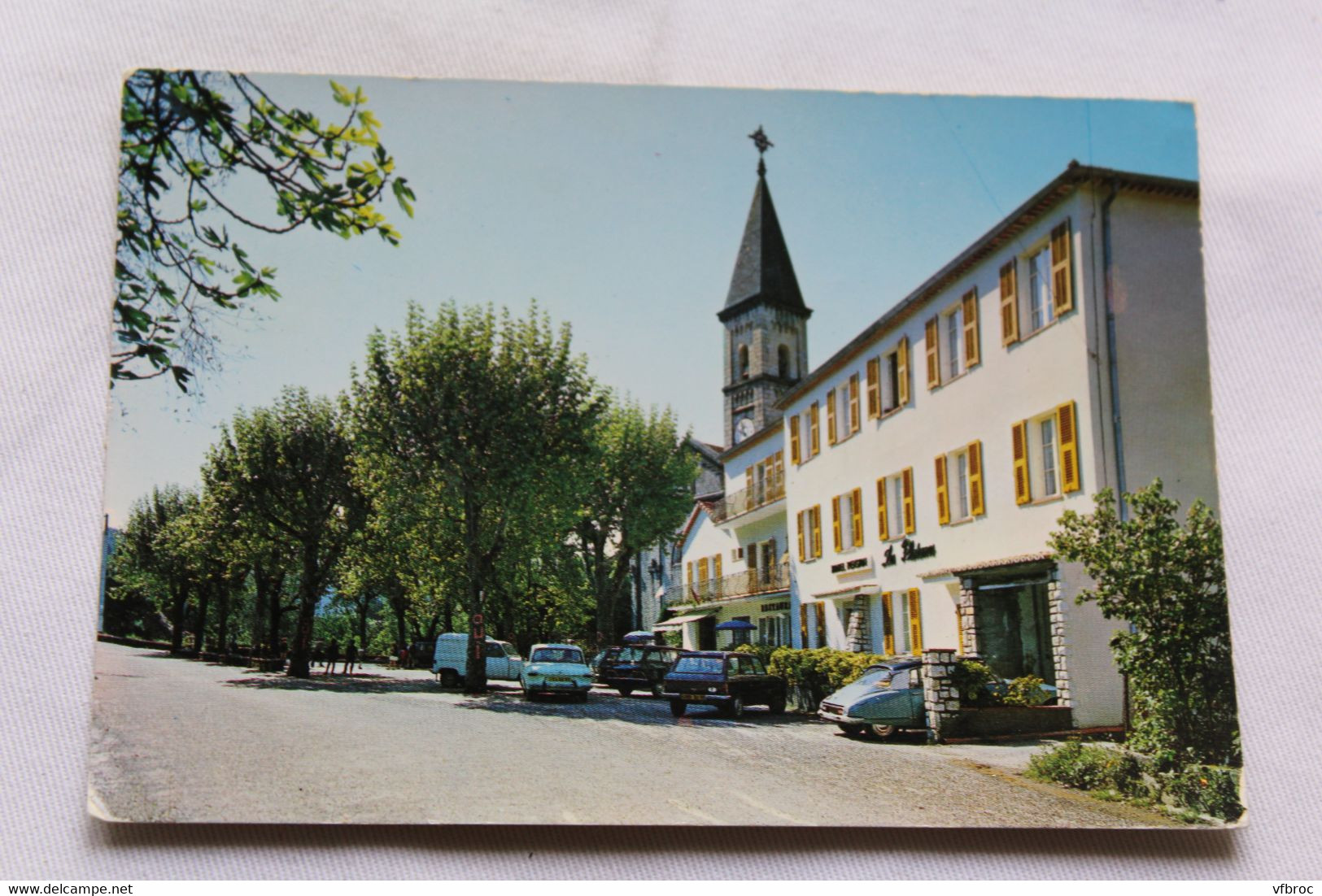 Cpm 1973, Sclos de Contes, brasserie des platanes, hôtel restaurant, Alpes maritimes 06