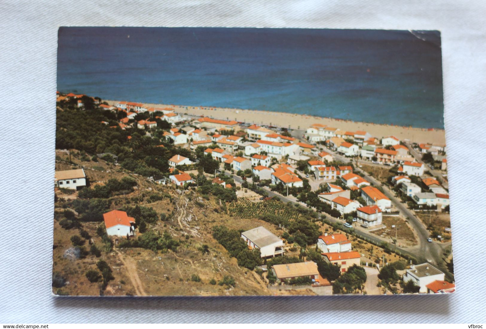 Cpm 1978, Leucate plage, en avion au dessus de la station balnéaire, Aude 11