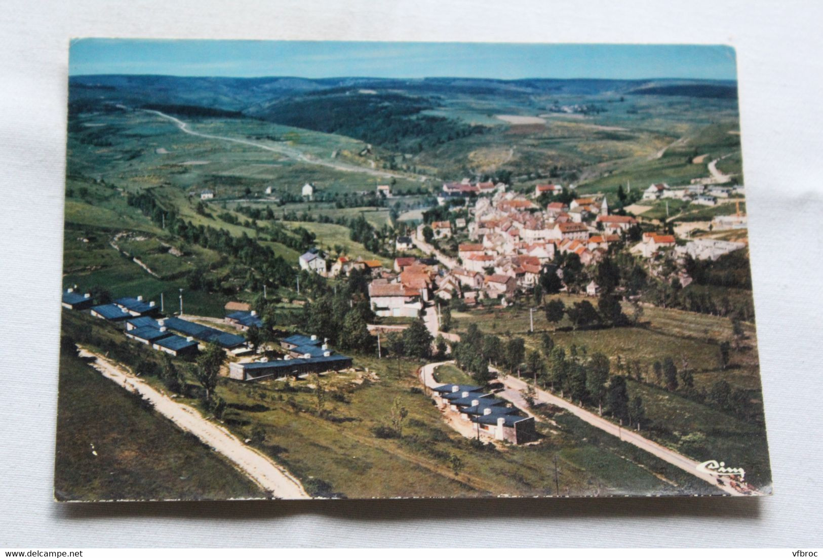 Cpm 1979, le Bleymard, vue générale aérienne, Lozère 48