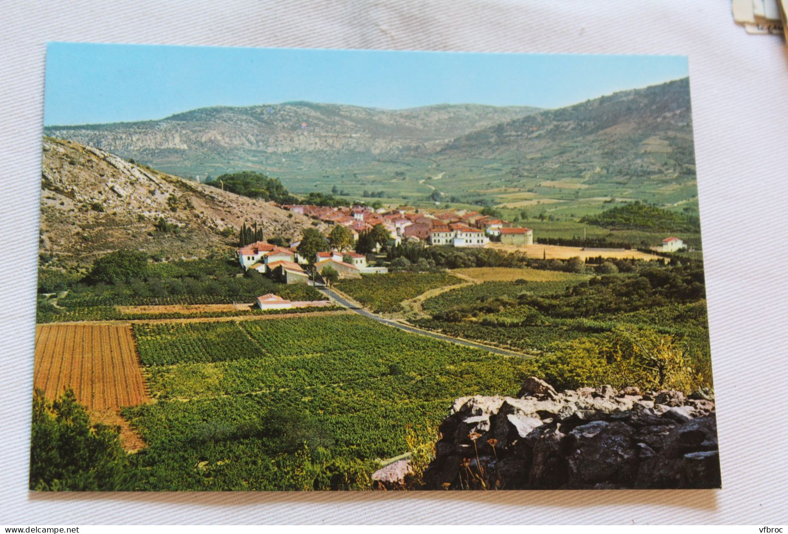 Cpm 1982, Rivesaltes, vue générale de Vingrau, Pyrénées orientales 66