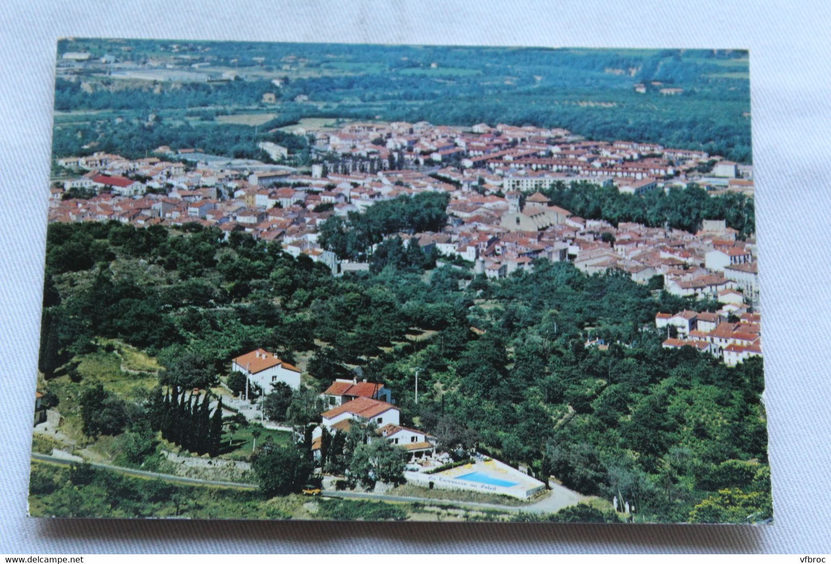 Cpm 1988, Ceret, vue générale de la ville à partir de la route de Fontfrède, Pyrénées orientales 66