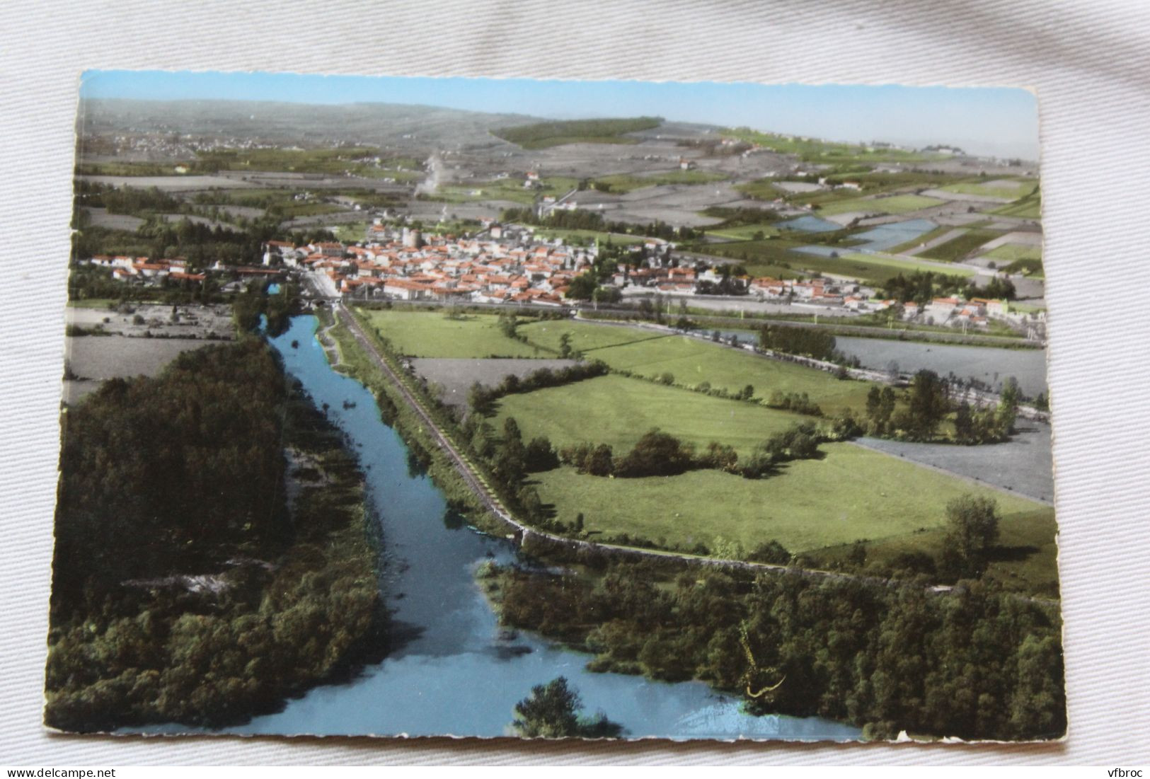 Cpm, Anse, l'embouchure de l'Azergues et de la Saône, au fond Anse, Rhône 69