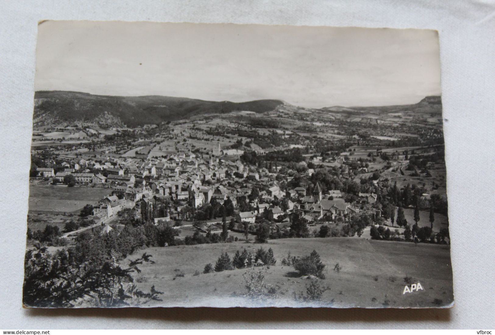 Cpm, Chanac, vue générale et la vallée du Lot, Lozère 48