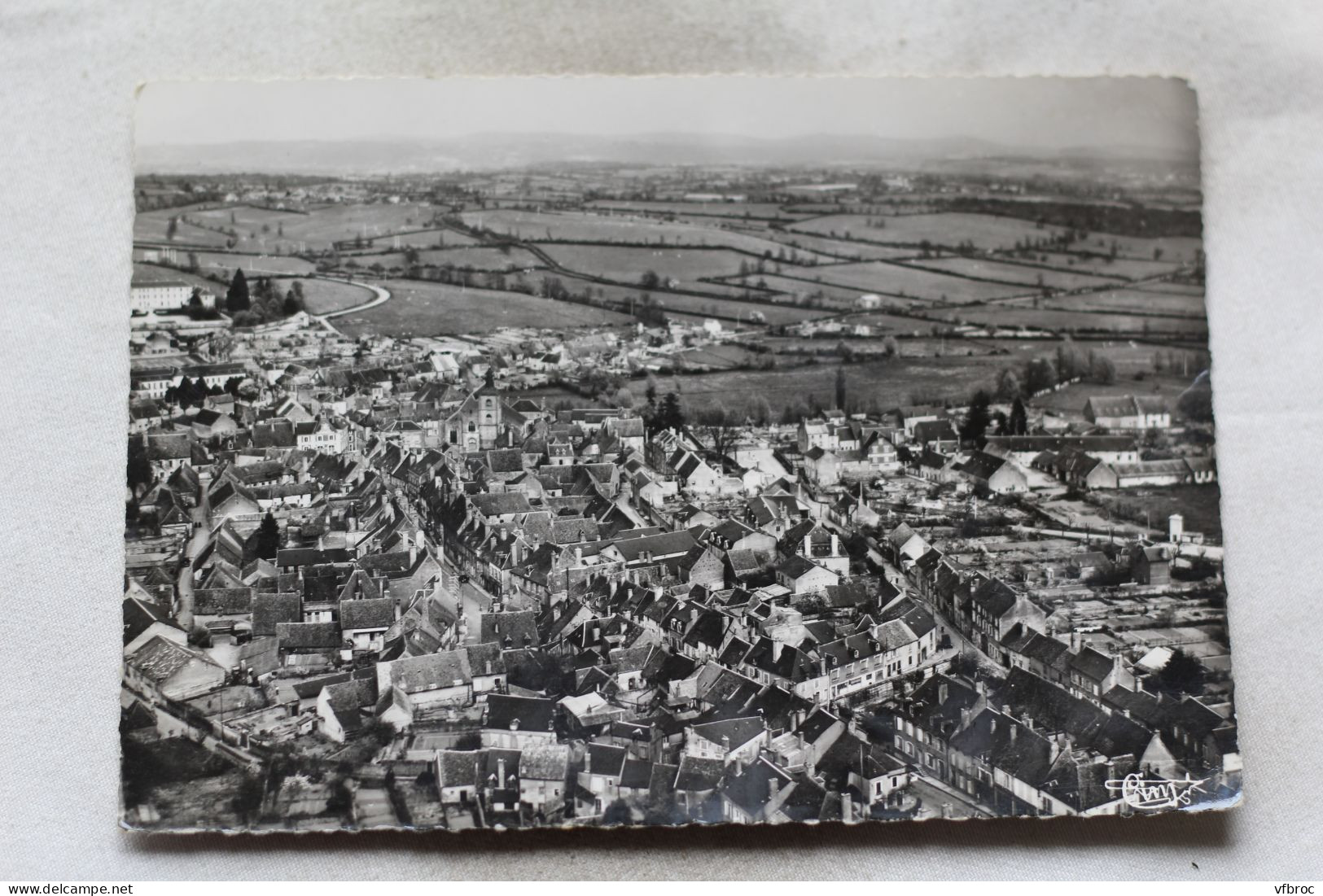 Cpm, Corbigny, vue générale aérienne, Nièvre 58