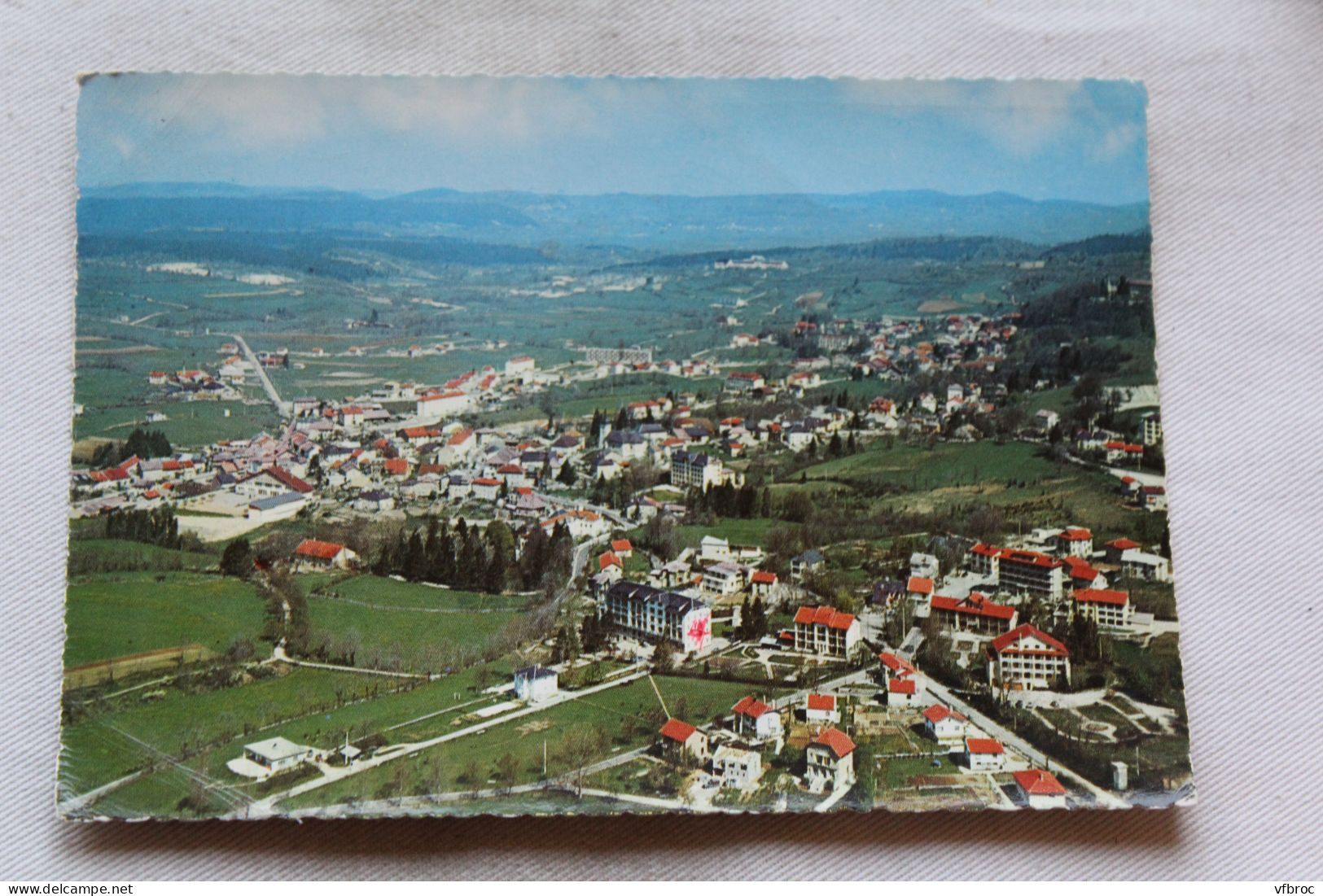 Cpm, Hauteville Lompnes, vue générale depuis l'Orcet, Ain 01