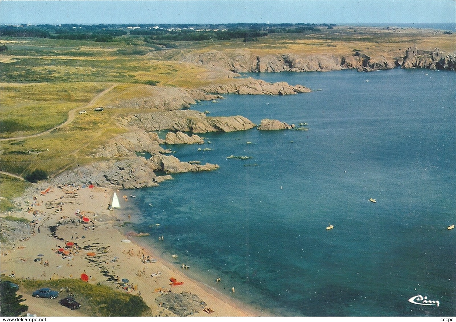 CPM Ile d'Yeu vue aérienne La côte