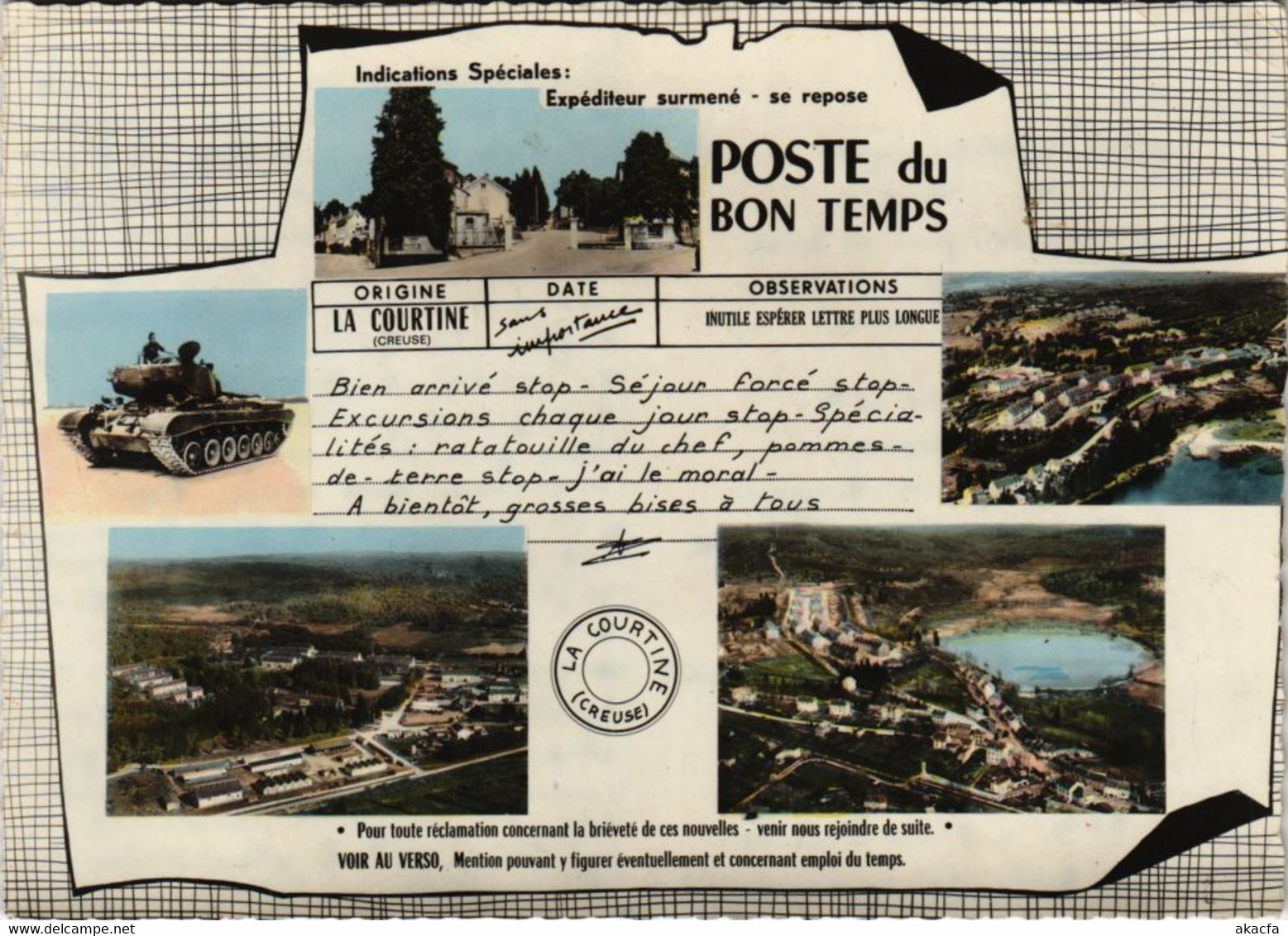 CPM La Courtine Souvenir FRANCE (1050546)