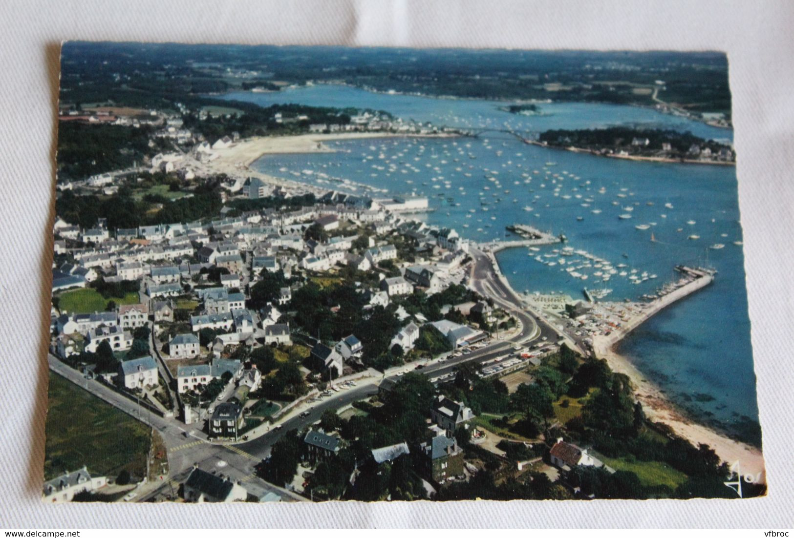 Cpm, la Trinité sur mer, l'estuaire de la rivière du Crach, Morbihan 56