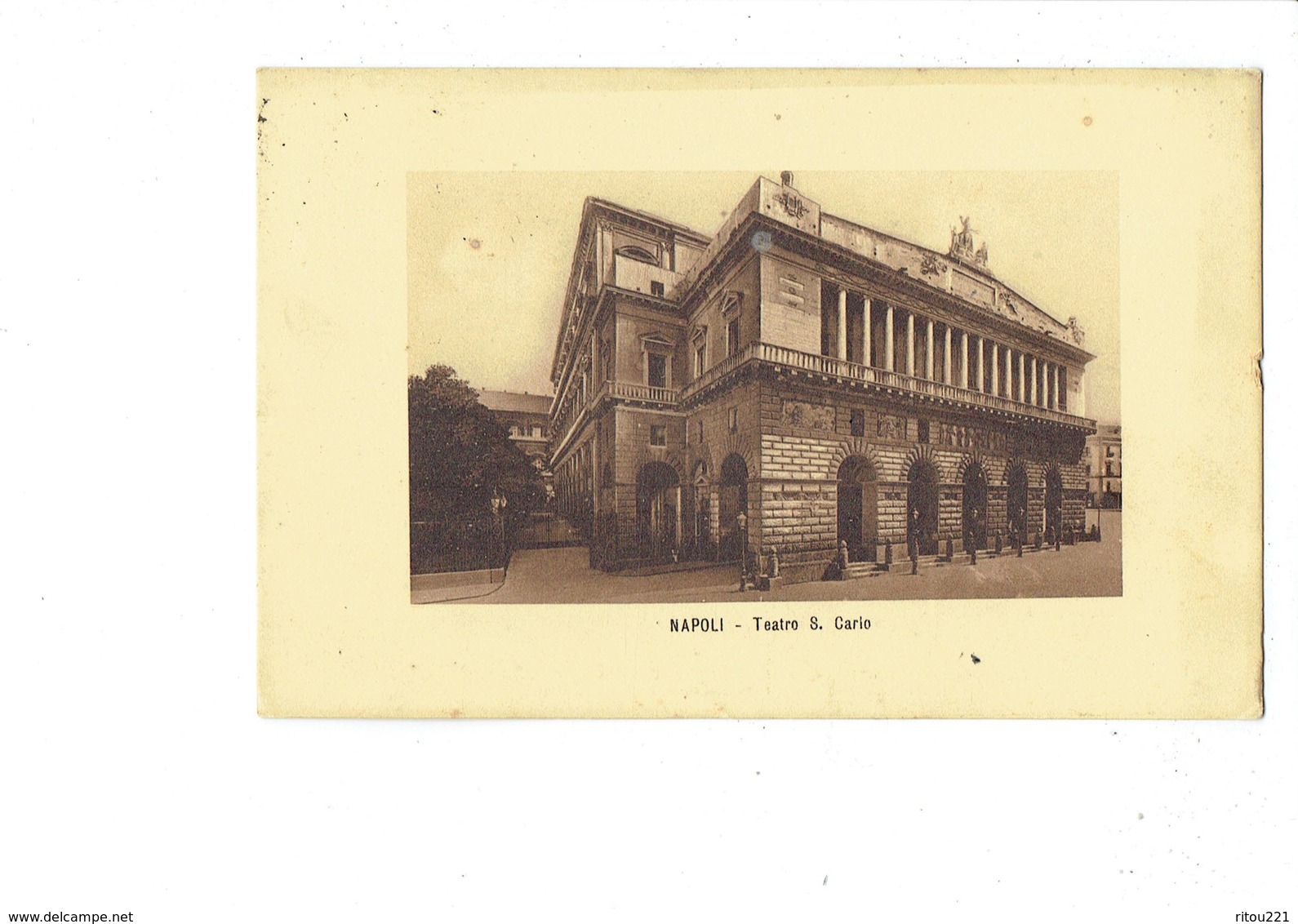 cpm NAPOLI - Teatro San Carlo - Maison d'opéra - 1912 -