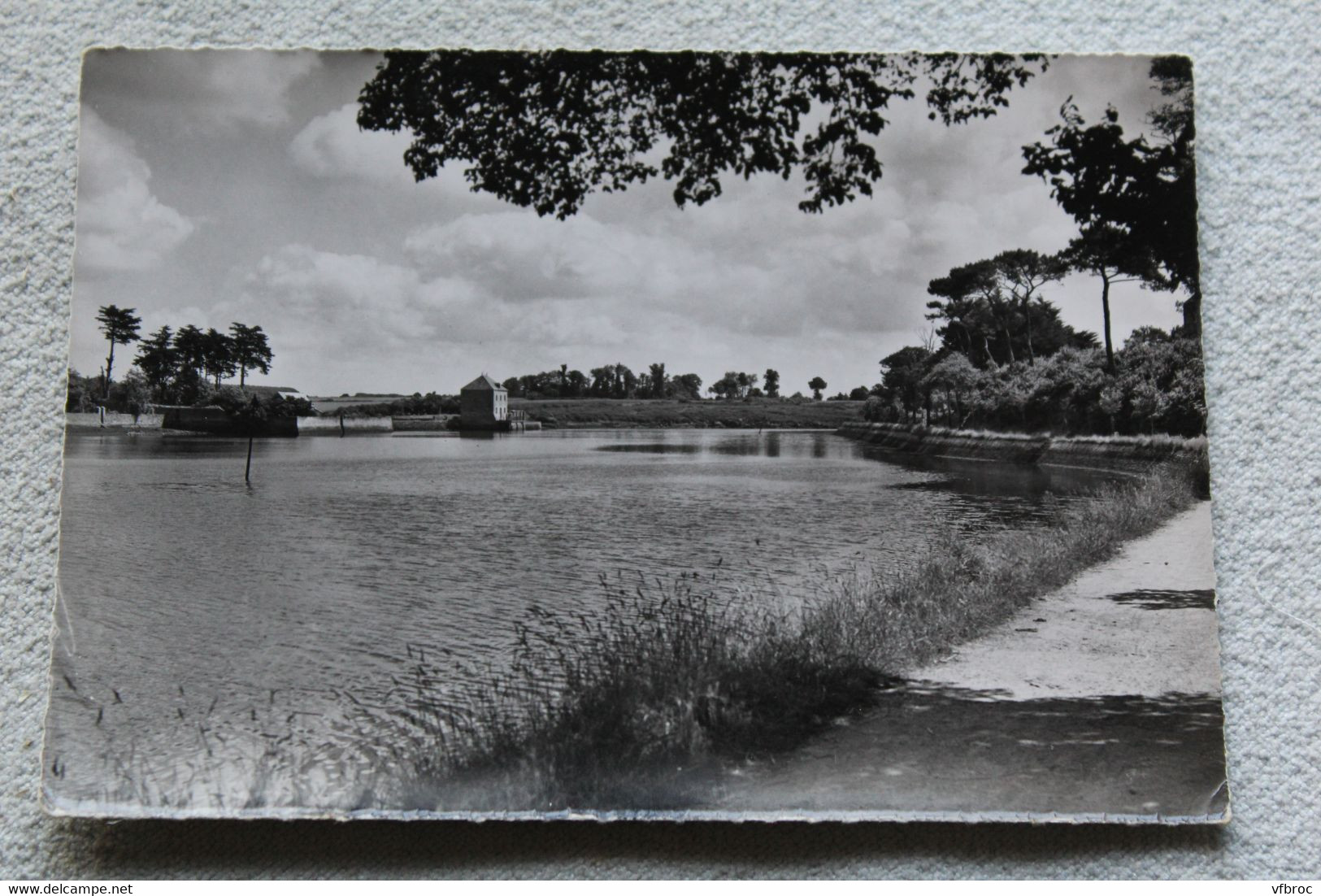 Cpm, POnt l'Abbé, le chemin du Halage, Finistère 29