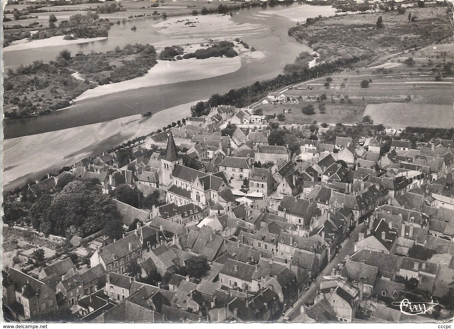 CPM Pouilly-sur-Loire Vue Générale Aérienne