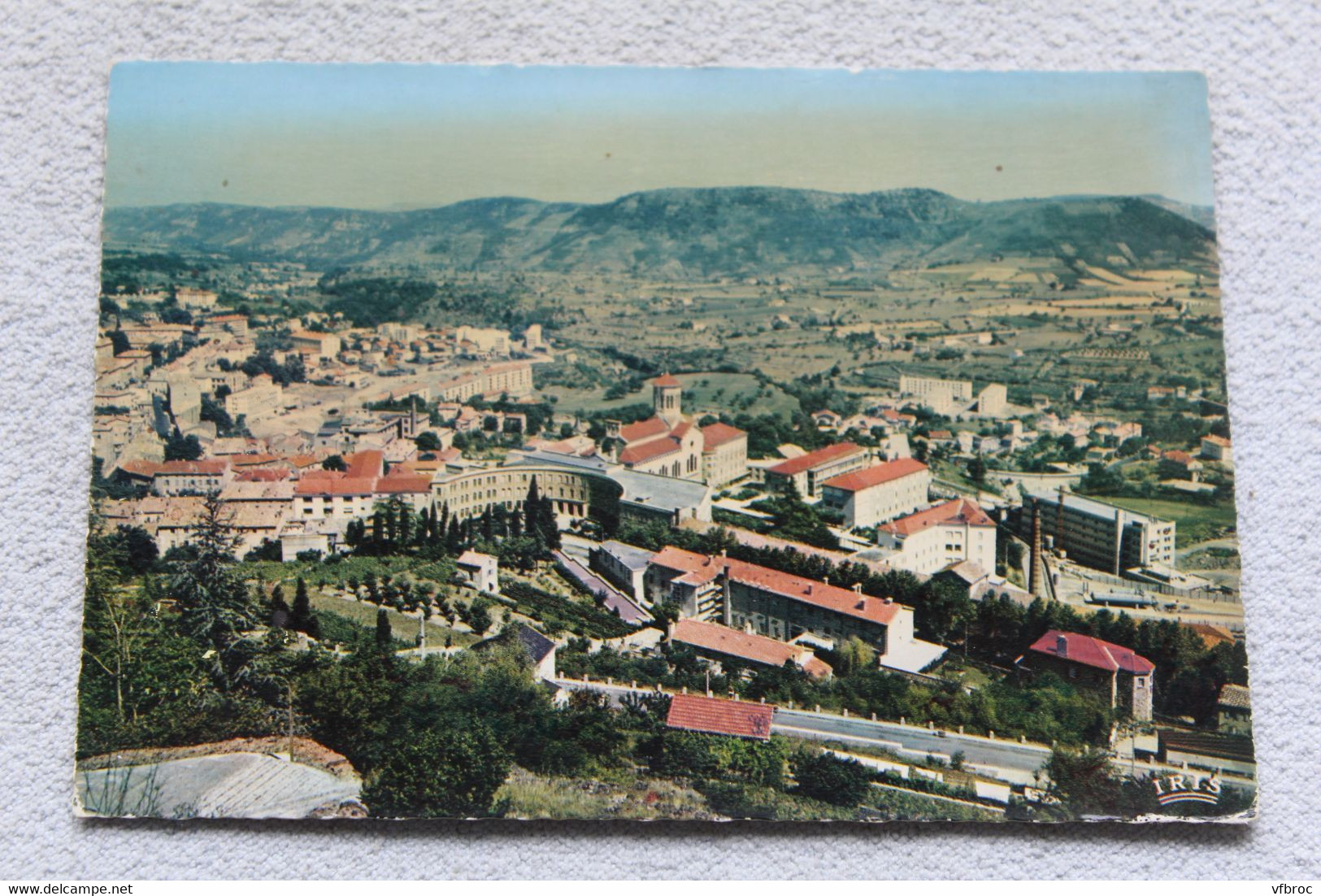 Cpm, Privas, vue générale depuis le mont Toulon, Ardèche 07