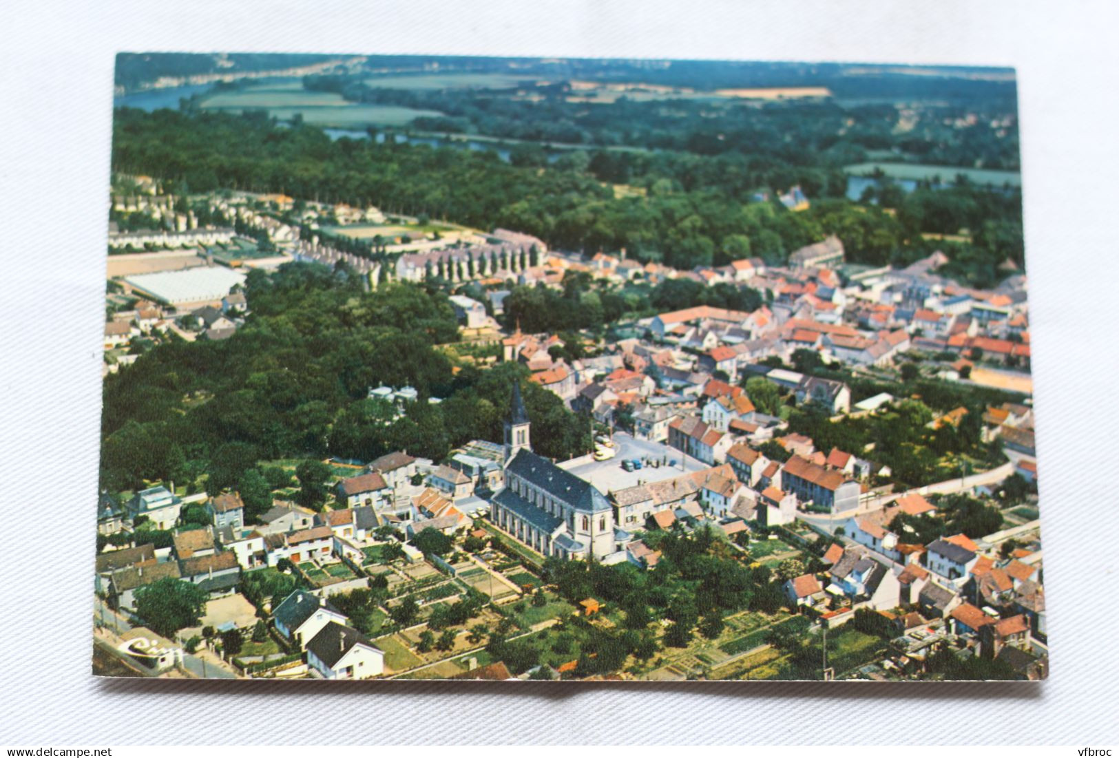 Cpm, Rosny sur Seine, vue générale aérienne, Yvelines 78