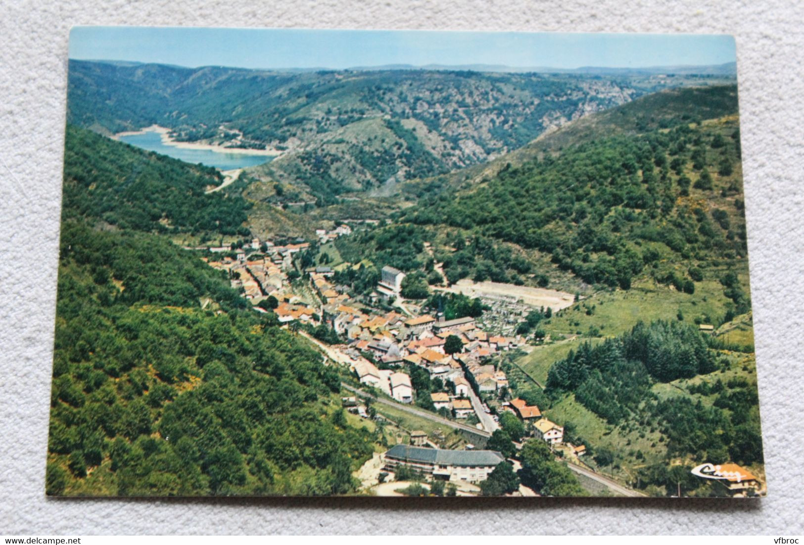 Cpm, Villefort, vue aérienne du lac et de la station, Lozère 48