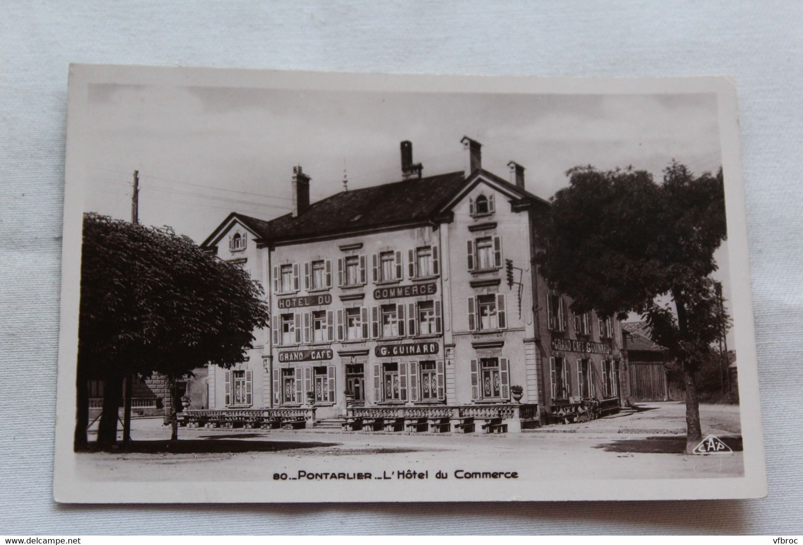 Cpsm 1938, Pontarlier, hôtel du commerce, Doubs 25