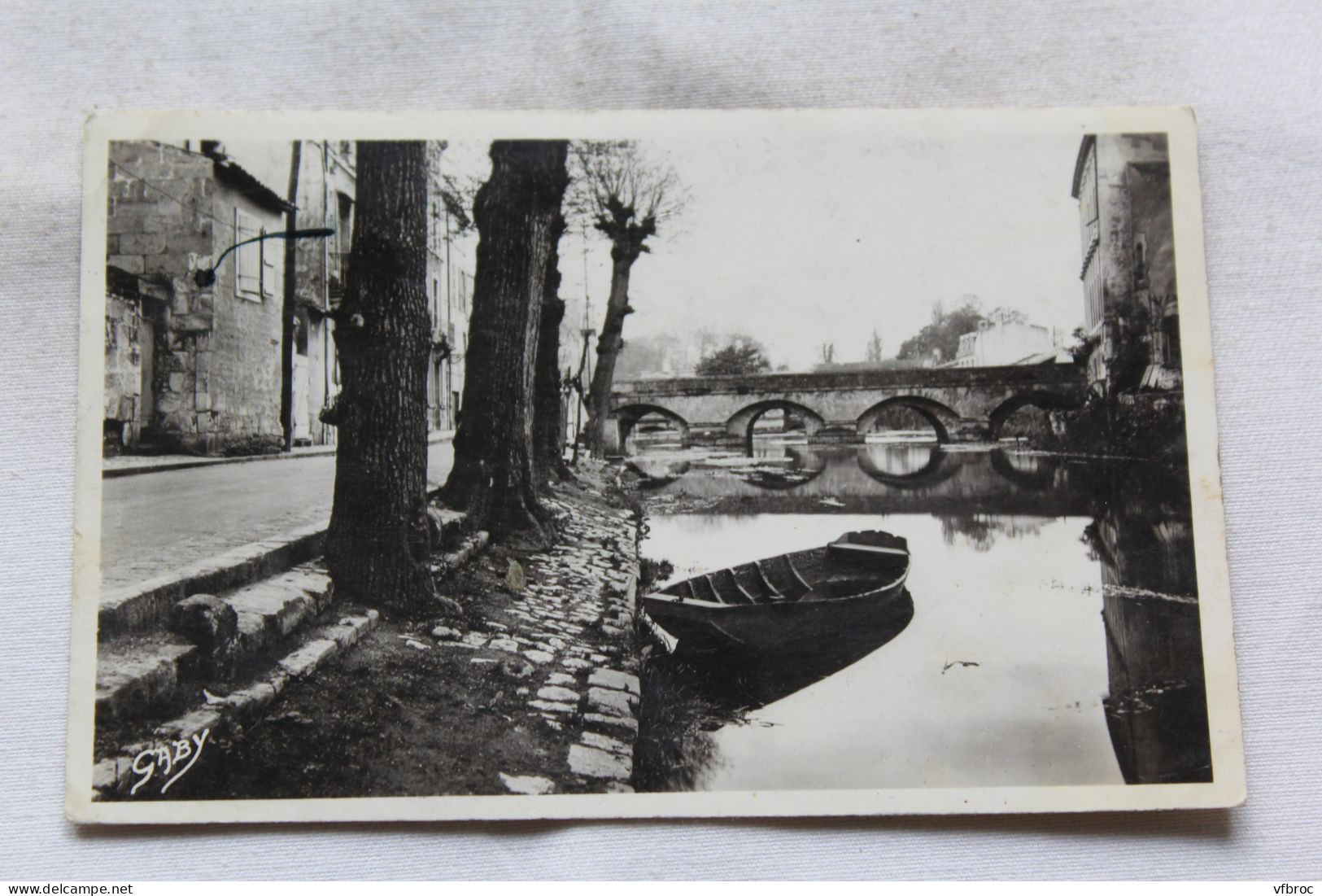 Cpsm 1946, Niort, le vieux pont Deux Sèvres 79